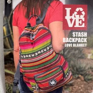 For Love And Lemons Multicolor Striped Stash Backpack